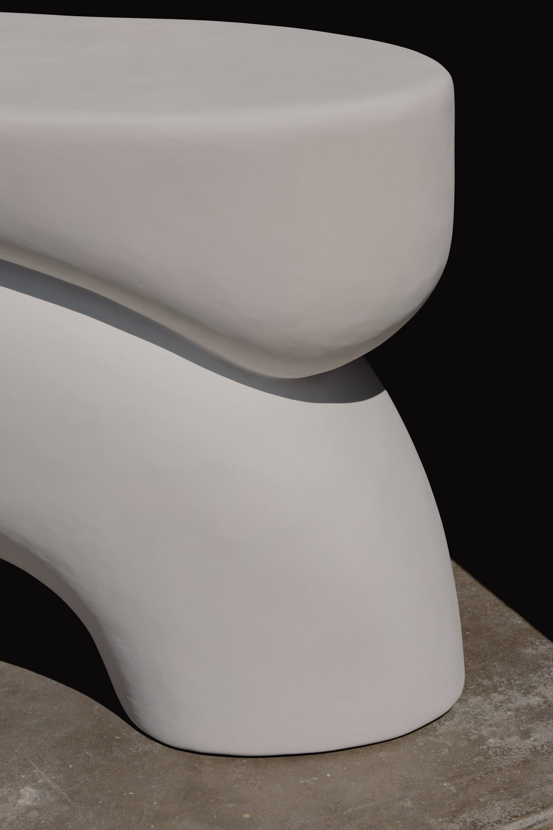 moby sculptural plaster console