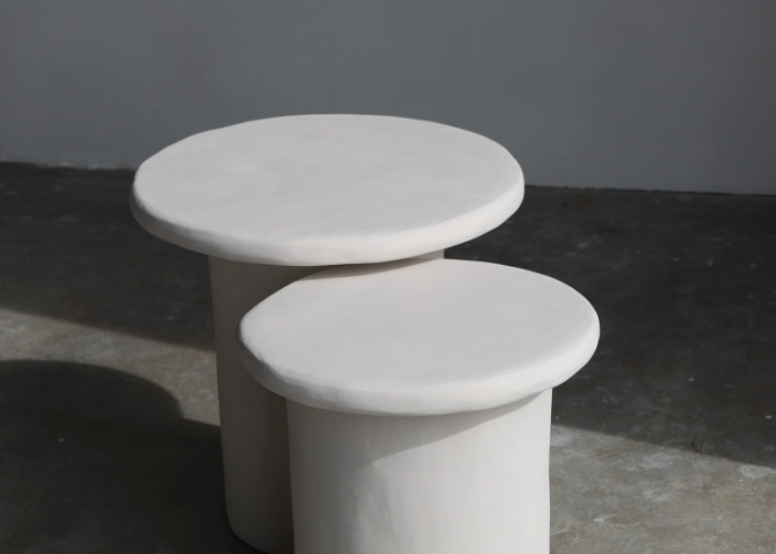Dune Round Nesting Plaster Tables - Set of 2: Versatile & Stylish ...